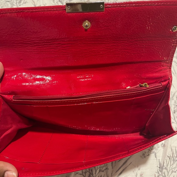Jimmy Choo Red Leather Clutch